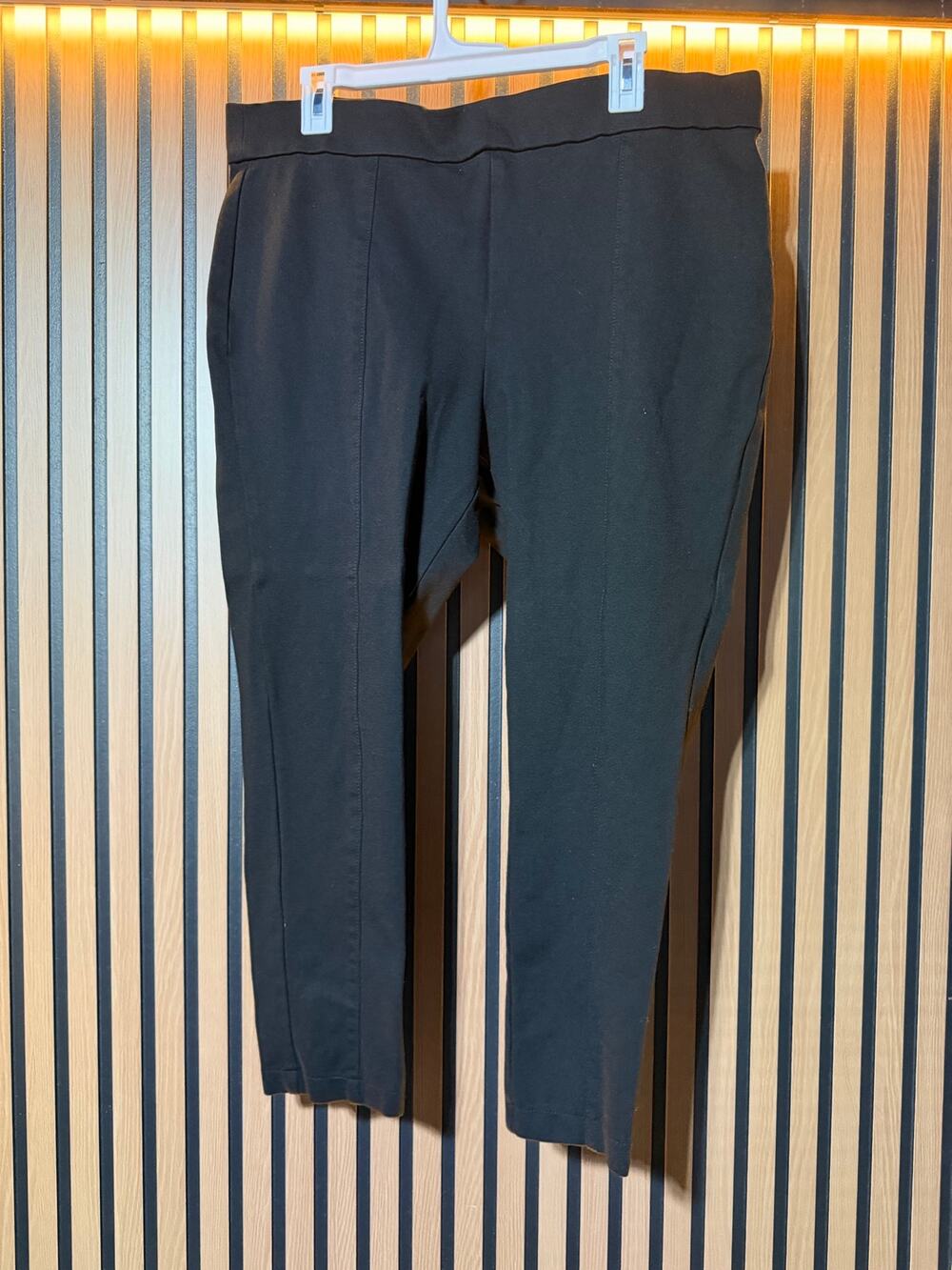 Anne Klein Women’s XXL Black‎ Pull On Ponte Pants Slim Straight Work Career